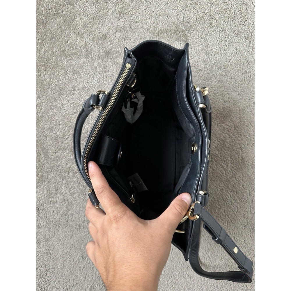 NWT $358 MICHAEL Michael Kors Reagan Large Satchel - Black 30S8GN3S7L-001 - Picture 6 of 10